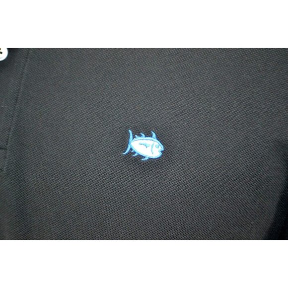 SOUTHERN‎ TIDE Men's The Skipjack Short Sleeve Polo Shirt SIZE MEDIUM Black - Picture 3 of 6
